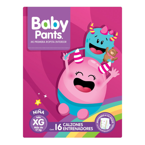 5 Pack Pañal Entrenador Niña Baby Pants Talla Xg 16 Pza Género Sin género Talla Extra grande (XG)