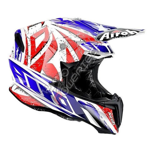 Casco Motocross Halcon Mx Road Twist Airoh Ahora 12 Color Azul/Rojo Tamaño del casco XS