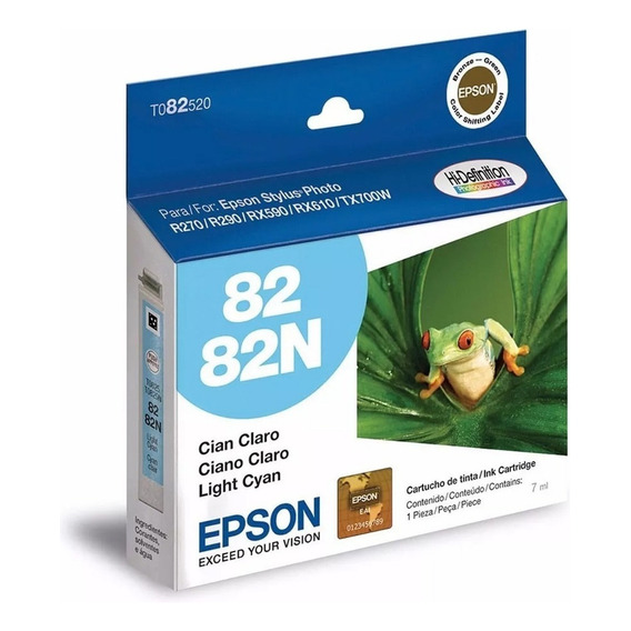 Cartucho Epson T082 Light Cyan - R270 Rx590 R290 Rx610 T50