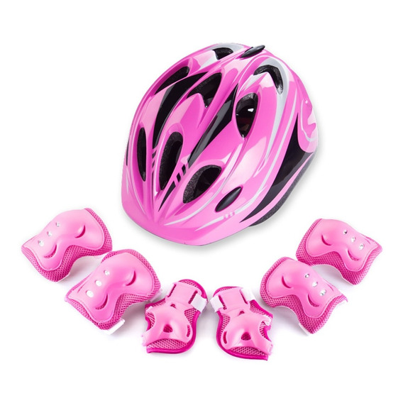 Casco Protección Kit Niños Bicicleta Skate Scooter 3-13 Años