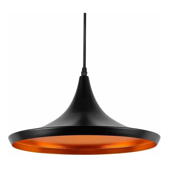 Lámpara Tom Dixon Negro Aluminio Cobre Martillado Rosca E27