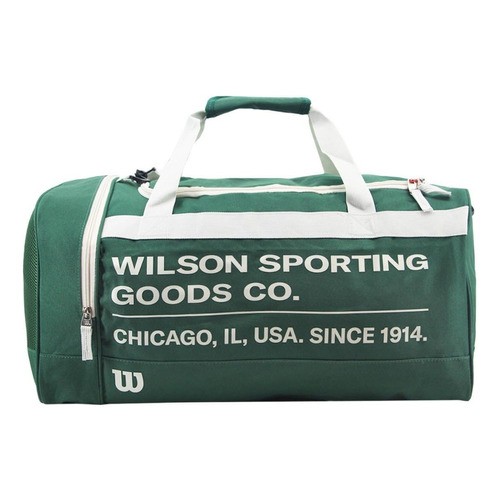 Bolso Wilson Urbano Deportivo Viaje Gym Bolsillo Reforzado Color Verde claro