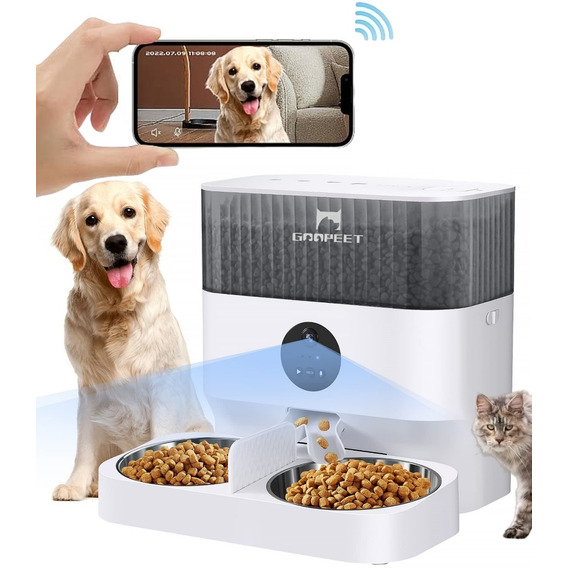 Comedero Automático Para Mascotas Perro Gatos C/ Camara Wifi