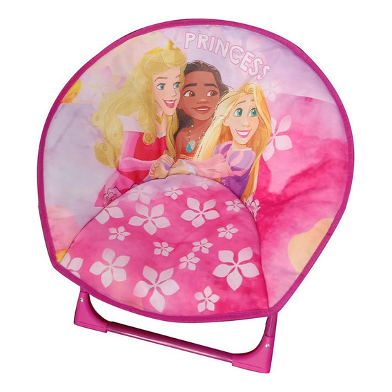 Silla Honguito Princesas Disney Plegable Con Broche Segurida Color Rosa
