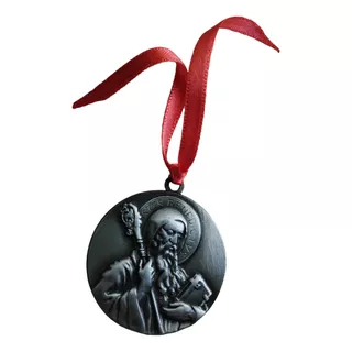 San Benito ,medalla Protectora ,grande ,plata Vieja
