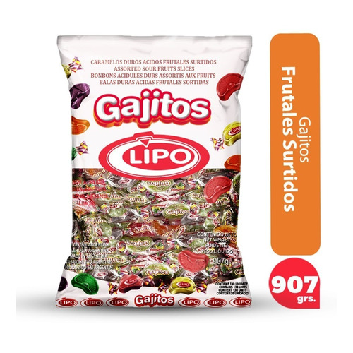 Caramelos Gajitos Lipo Surtidos 907g