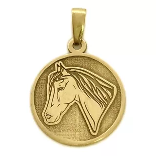 Dije Medalla Caballo Equitación Potro Yegua Oro 18k