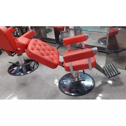 Poltrona Cadeira Barbeiro Salão Reclinável Dubai Barber