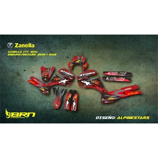 Kit De Calcos Zanella Ztt 200 Enduro / Motard 2010-2012