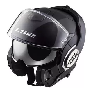 Capacete Para Moto  Escamoteável Ls2  Valiant Ff399  Matt Black Solid Tamanho G 