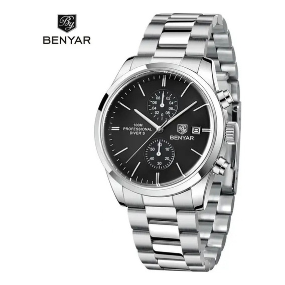 Reloj Para Hombre Benyar By-5187 By-51880102 Plateado