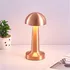 Lámpara De Mesa Portátil Recargable Usb Samoa - Unilux Estructura Bronce Pantalla Bronce