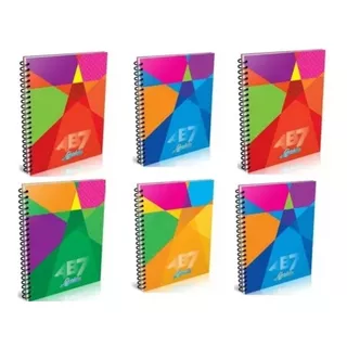 Pack X 6 Cuaderno Ab7 Laprida X 100 H. Tapa Dura Espiral