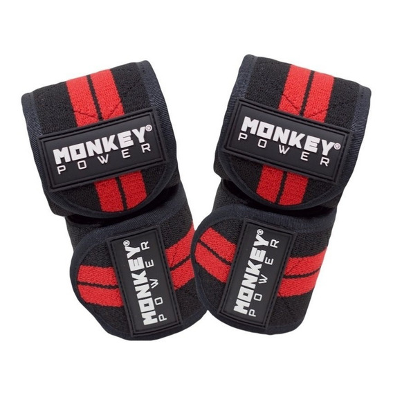 Rodilleras Clasicas Monkey Power Soporte Rodilla Gym Color Rojo