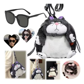 Peluche Lucifer Gato Juguete Bolsa Regalo Y Lentes Paraniños