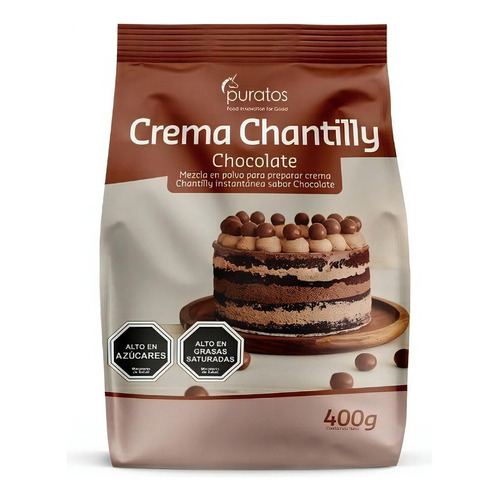 Crema Chantilly Chocolate, Puratos 400 Gramos