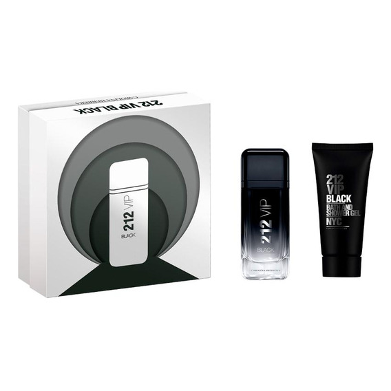 Set Perfume Ch 212 Vip Black Edp 100ml + Shower Gel Original