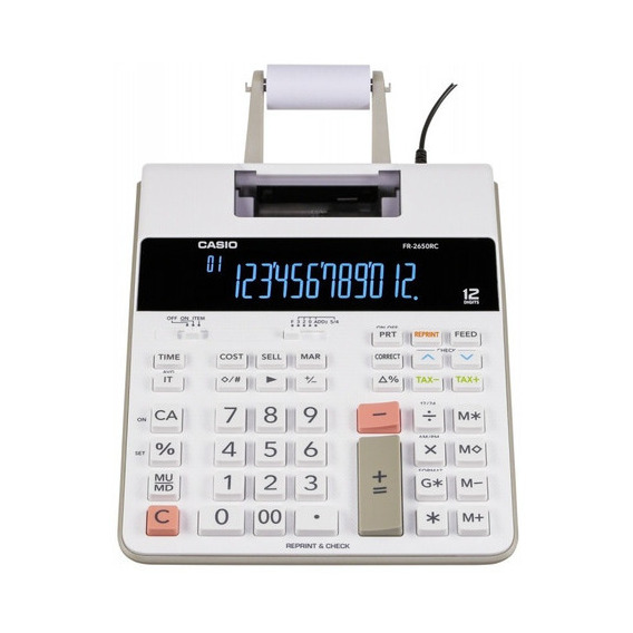 Calculadora Casio Fr-2650 De Escritorio C Impresora Bicolor Color Blanco