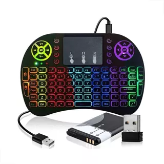 Mini Teclado Iluminado Controle Sem Fio P Smart Tv Box