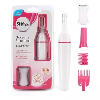 Depilador Elétrico Sem Fio Sweet Sensitive Precision Cor Branco E Rosa