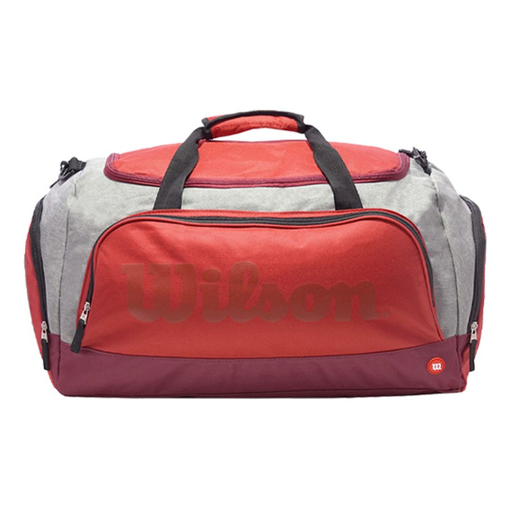 Bolso Wilson Deportivo Viaje Urbano Bolsillo Gimnasio Fit Color Bordó Talle Universal