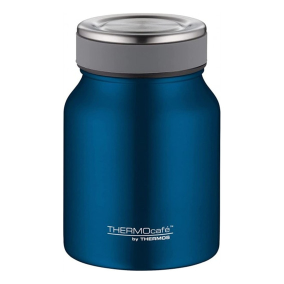 Termo Thermos Comida Jam Acero Inoxidable 500ml Color Azul-Metalico