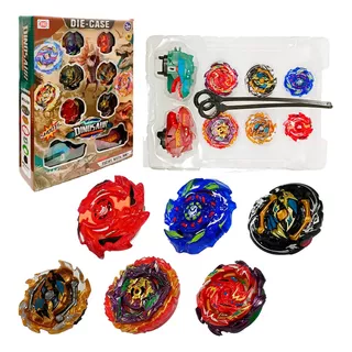 Set 6 Beyblade Dinosaurio Park Con Lanzador Juguete Niños