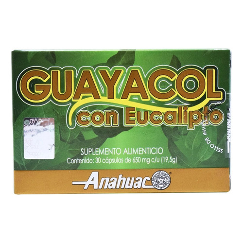 Guayacol Con Eucalipto 30 Capsulas-anahuac