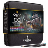 Castle Art Supplies - Juego De 120 Lápices De Colores Con Cr