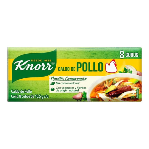 Knorr Caldo De Pollo 105g 10 Cubos De 10.5g C/u