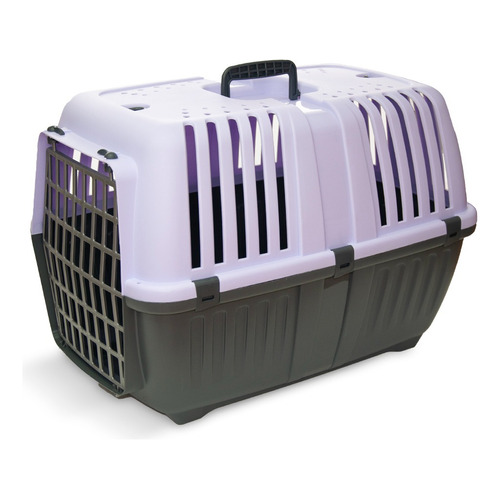 Caja Transportadora De Mascota Grande Art 4077 Color Lila