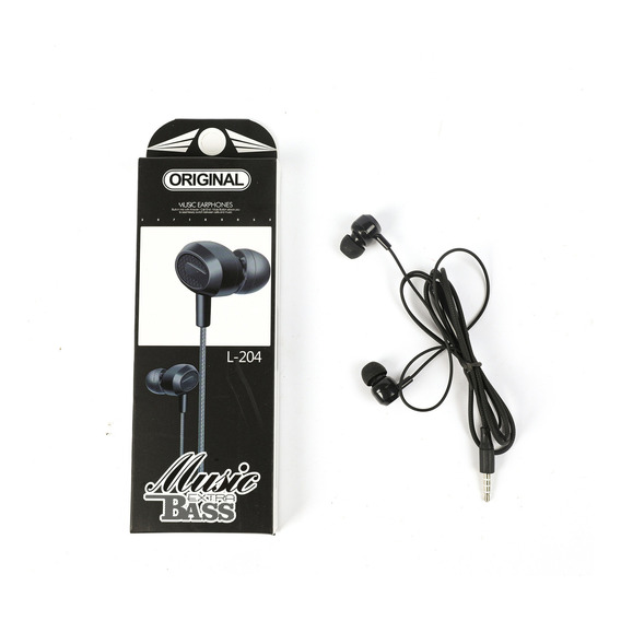 Auriculares Con Cable In Ear L-204 Extra Bass Negro