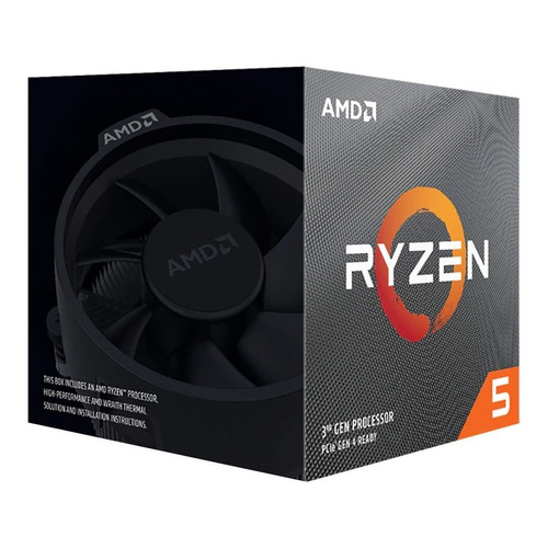 Procesador gamer AMD Ryzen 5 3600XT 100-100000281BOX  de 6 núcleos y  4.5GHz de frecuencia