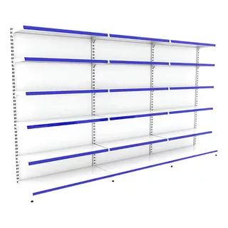 Gôndola Prateleira De Parede 1 Inicial + 2 Cont 2metros