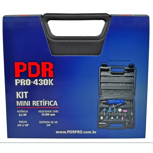 Kit Micro Mini Retifica Furadeira Politriz E Lixadeira Tipo Dremel Completa  40Pcs 250W Com Eixo Flexivel E Maleta 127V