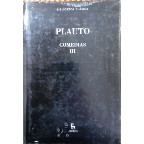 Plauto - Comedias 1,2,3 - Gredos - Tapa Dura 