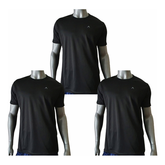 Pack X3 Remera Camiseta Deportiva Hombre Running H2o Alfest