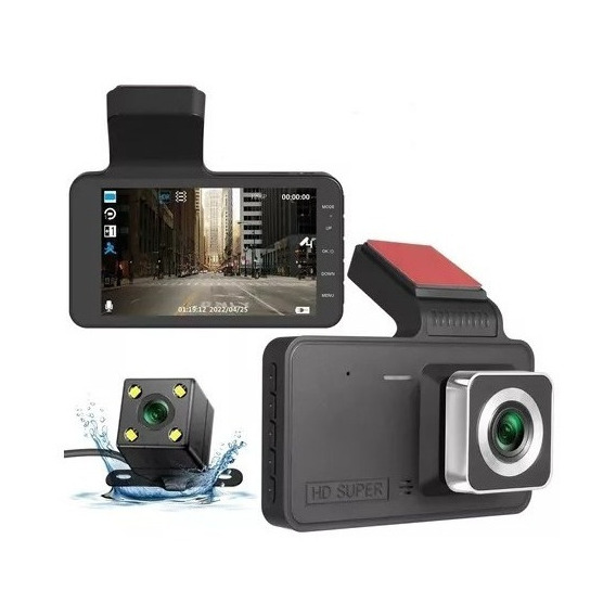 Cámara Seguridad Dash Cam Hd 1080p + Cámara Retroceso Dvr