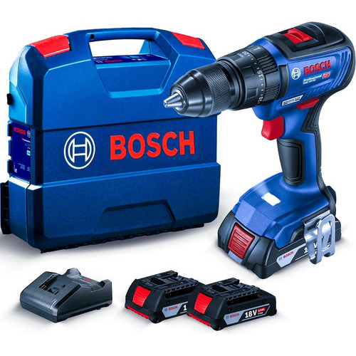Destornillador GSB18v-50 de 18 V, 2 pilas y kit Bosch Color Blue, frecuencia 60 Hz, 110 V/220 V