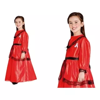 Disfraz  Dama Antigua Patrio T 1 De 2 A 4 Años Rojo Candela