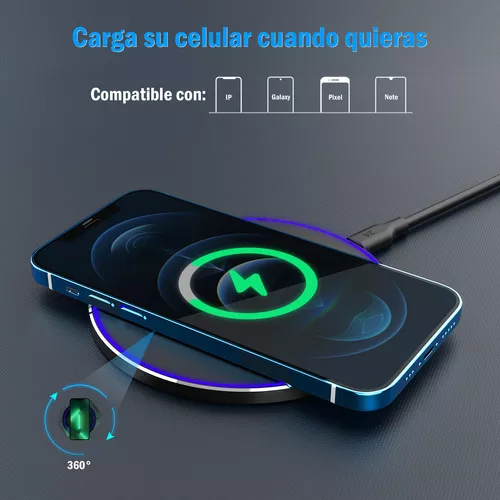 Cargador Inalámbrico - Compatible iPhone - 15w Carga Rápida