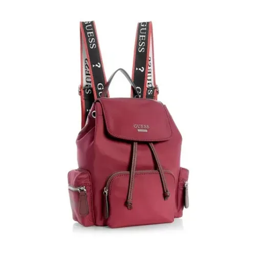 Mochila Guess Backpack Casual Color Rojo Medio Para Mujer Rojo