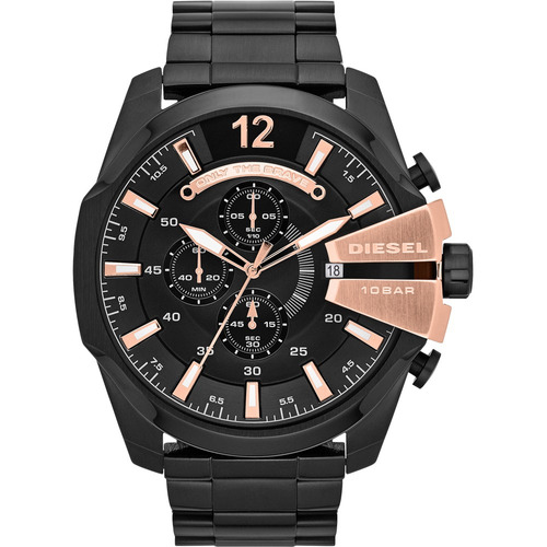 Reloj Caballero Diesel Dz4309 Color Negro De Acero Original