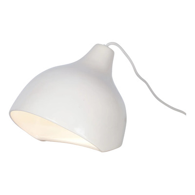 Lampara Velador Piso Big Zopi Blanco Ceramica P/led Deco Lk Blanco