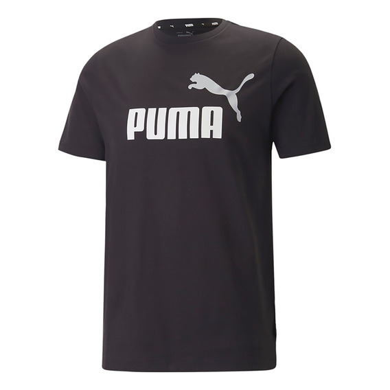 Camiseta Puma  Ess+ 2 Col Logo Tee  Hombre - Negro