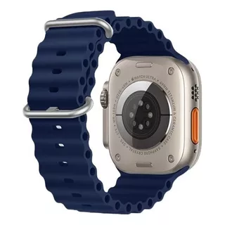 Pulseira Oceano Para Apple Watch Ultra 49mm 45/44/42mm Cor Azul Cobalto Largura 49 Mm