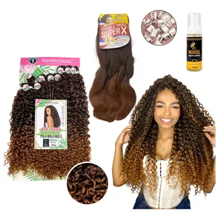 Kit Gypsy Braid Fulani Jumbo Cabelo Carnaval Bio Fibra+brind