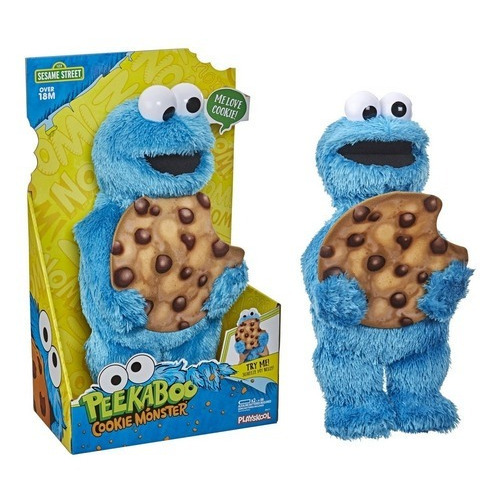 Sesame Street Peekaboo Cookie Monster Talking - Juguete De . Color Azul