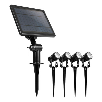 Estaca Solar 4x1w Con Panel Policristalino Kit Exterior Ip65
