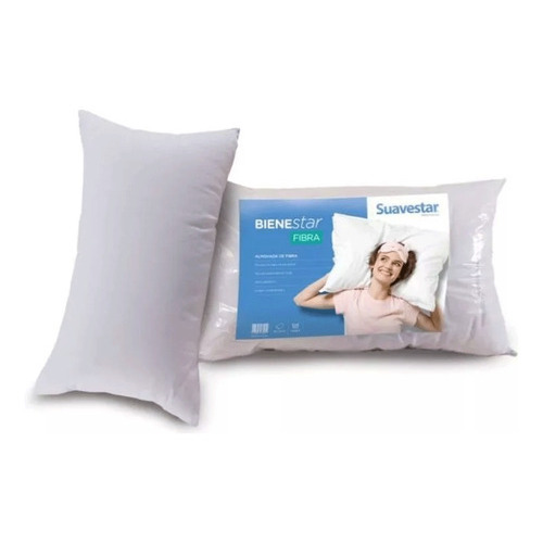 Almohada Suavestar Bienestar Fibra 80 X 50 Cm Color Blanco